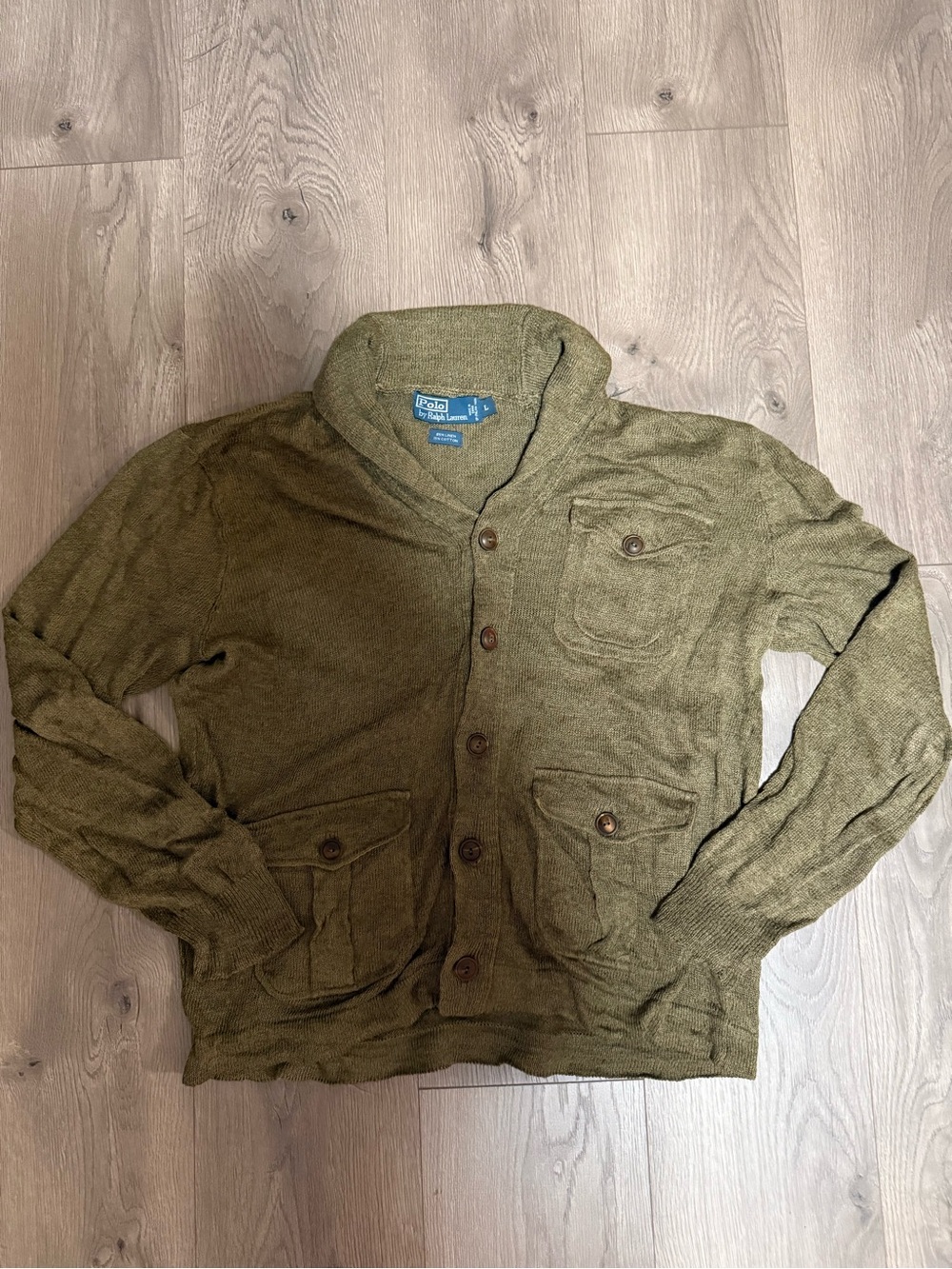 Vintage Polo Ralph Lauren Linen Cardigan Jacket L